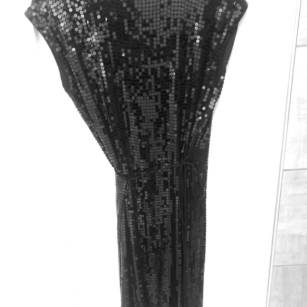 Michael Kors Black sequined wrap dress